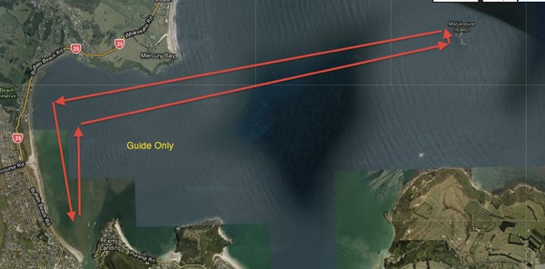 Map of the course at Whitianga